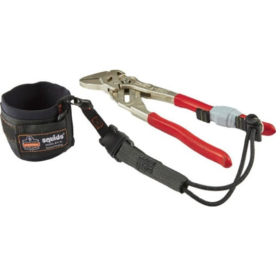 Ergodyne 3700 Web Tool Tether Attachment - D-Ring Tool Tails - 2lbs (6-Pack) - 9.5" Height x 0.3" Width - Black - Nylon Webbing - 6 / Pack