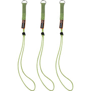 Ergodyne 3703 Elastic Tool Tether Attachment - Loop Tool Tails - 15lbs (3-Pack) - 0.3" Width x 9.5" Height x 18" Length - Lime - Elastic, Nylon - 3/Each - 18 / Carton