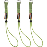Ergodyne 3703 Elastic Tool Tether Attachment - Loop Tool Tails - 15lbs (3-Pack) - 9.5" Height x 0.3" Width - Lime - Elastic, Nylon - 3/Each - 18 / Carton