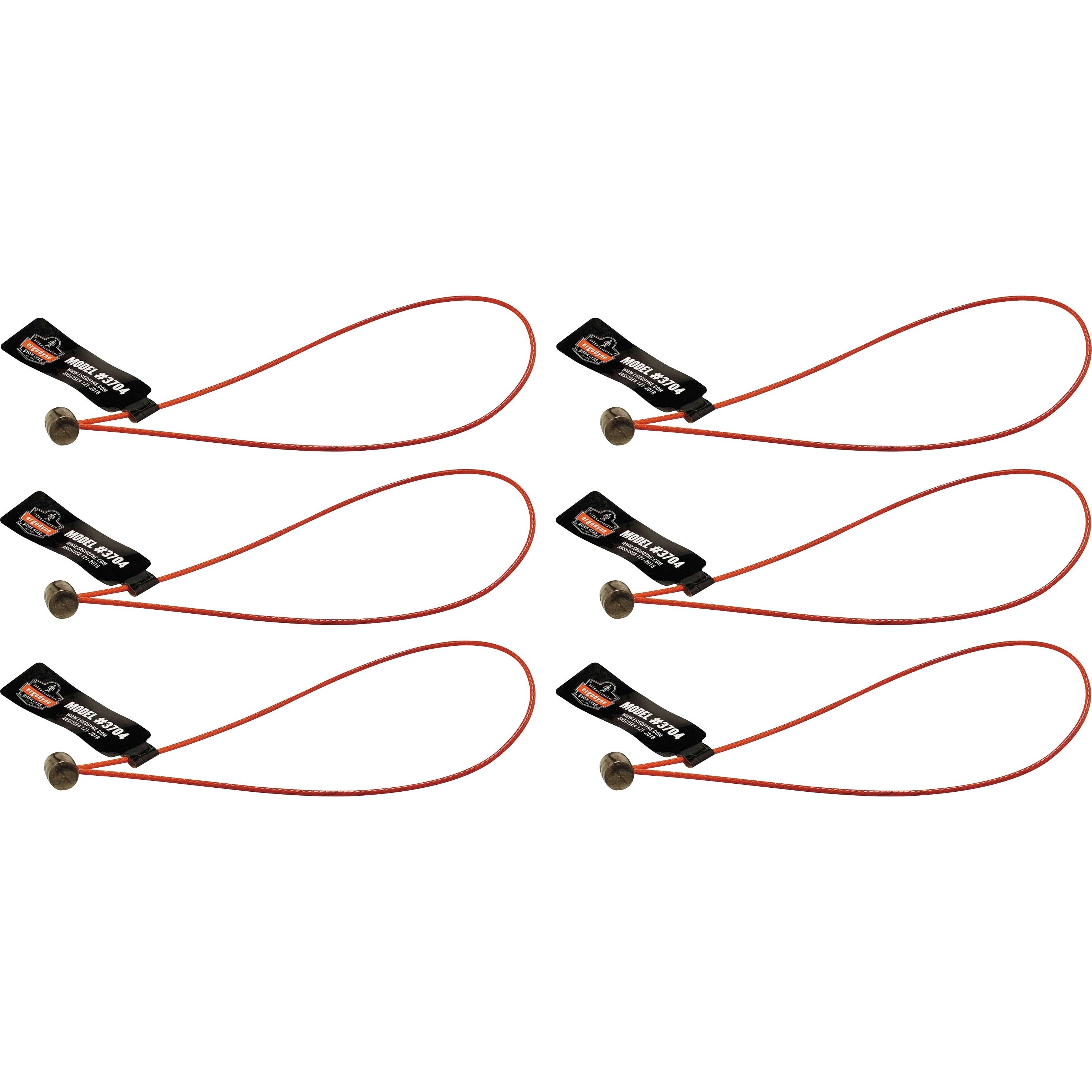 0.1" Height x 4.8" Width - Orange - Stainless Steel, Polyurethane - 6 / Pack