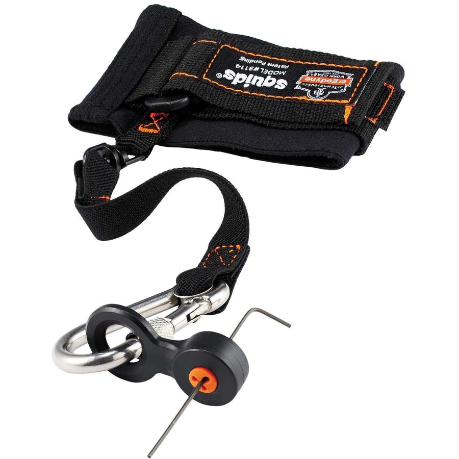 Ergodyne 3740 Hand Tool Attachment Trap - Slips, 0.5" x 4", Orange/Black, ABS, 4-Pack