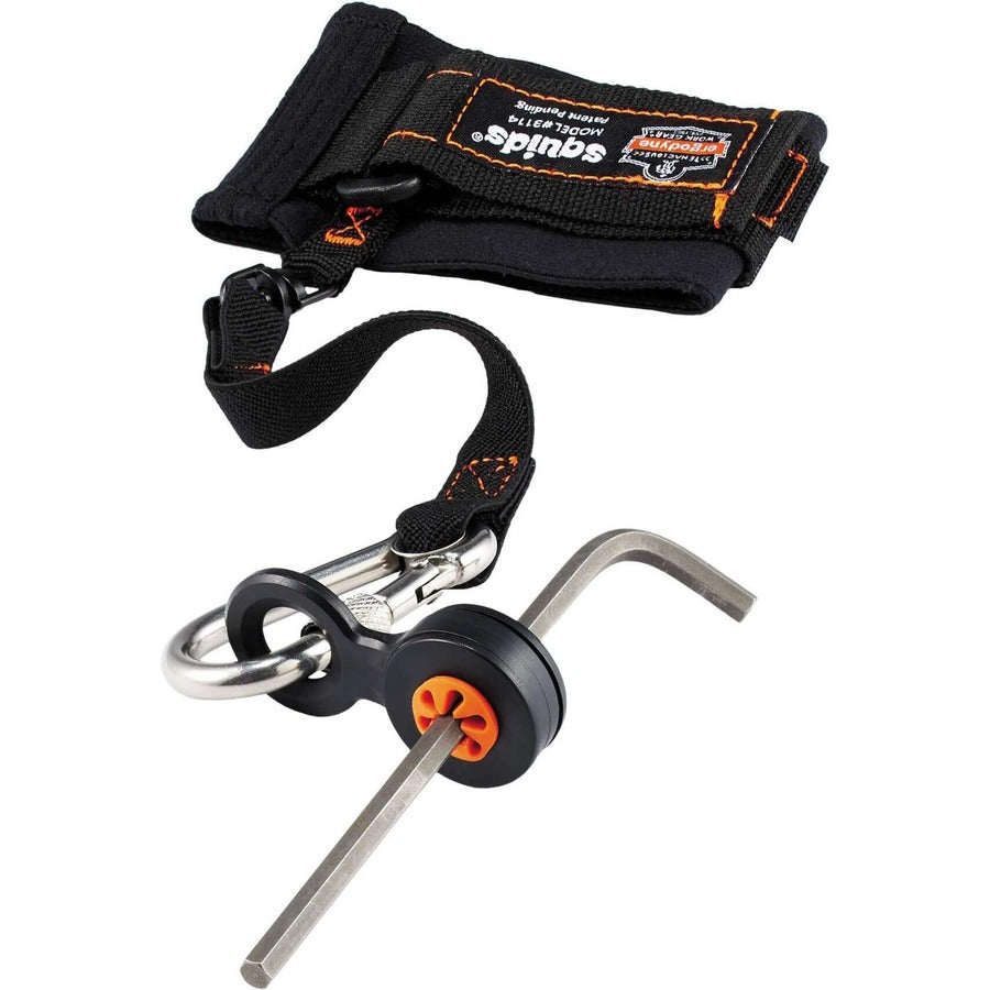 Ergodyne 3740 Hand Tool Attachment Trap - Slips, Orange/Black, ABS, 0.5" Height x 4" Width, 4-Pack