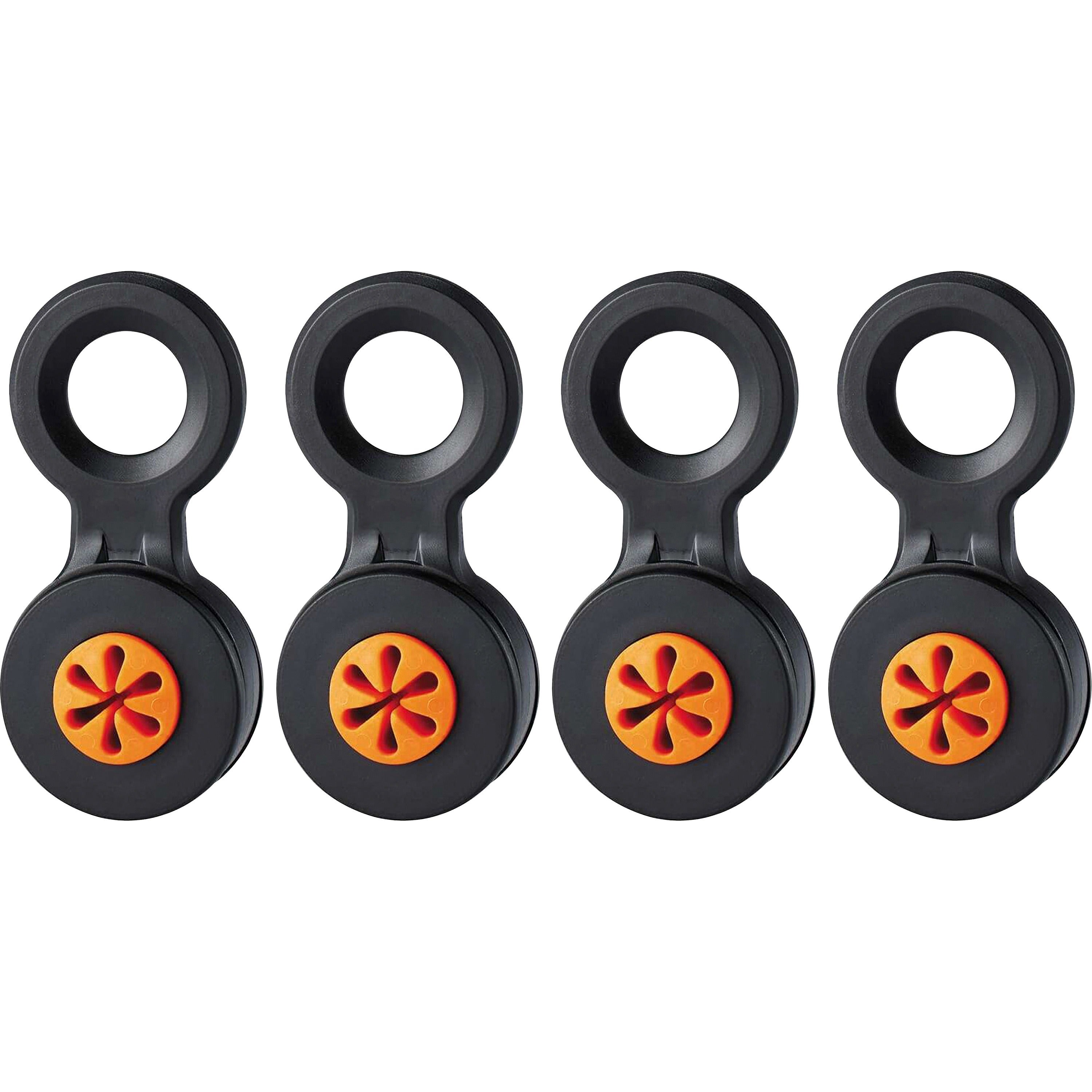 Ergodyne 3740 Hand Tool Attachment Trap - Slips, Orange/Black, ABS, 0.5" Height x 4" Width, 4-Pack
