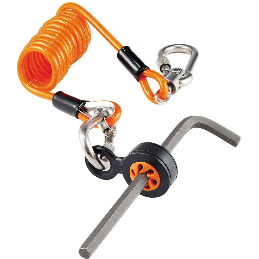 Ergodyne 3740 Hand Tool Attachment Trap - Slips, 0.8" x 4", Orange/Black, ABS, 4-Pack
