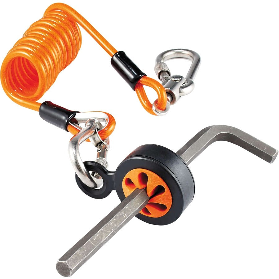 Ergodyne 3740 Hand Tool Attachment Trap - Slips, Orange/Black, ABS, 0.8" x 4", 4-Pack