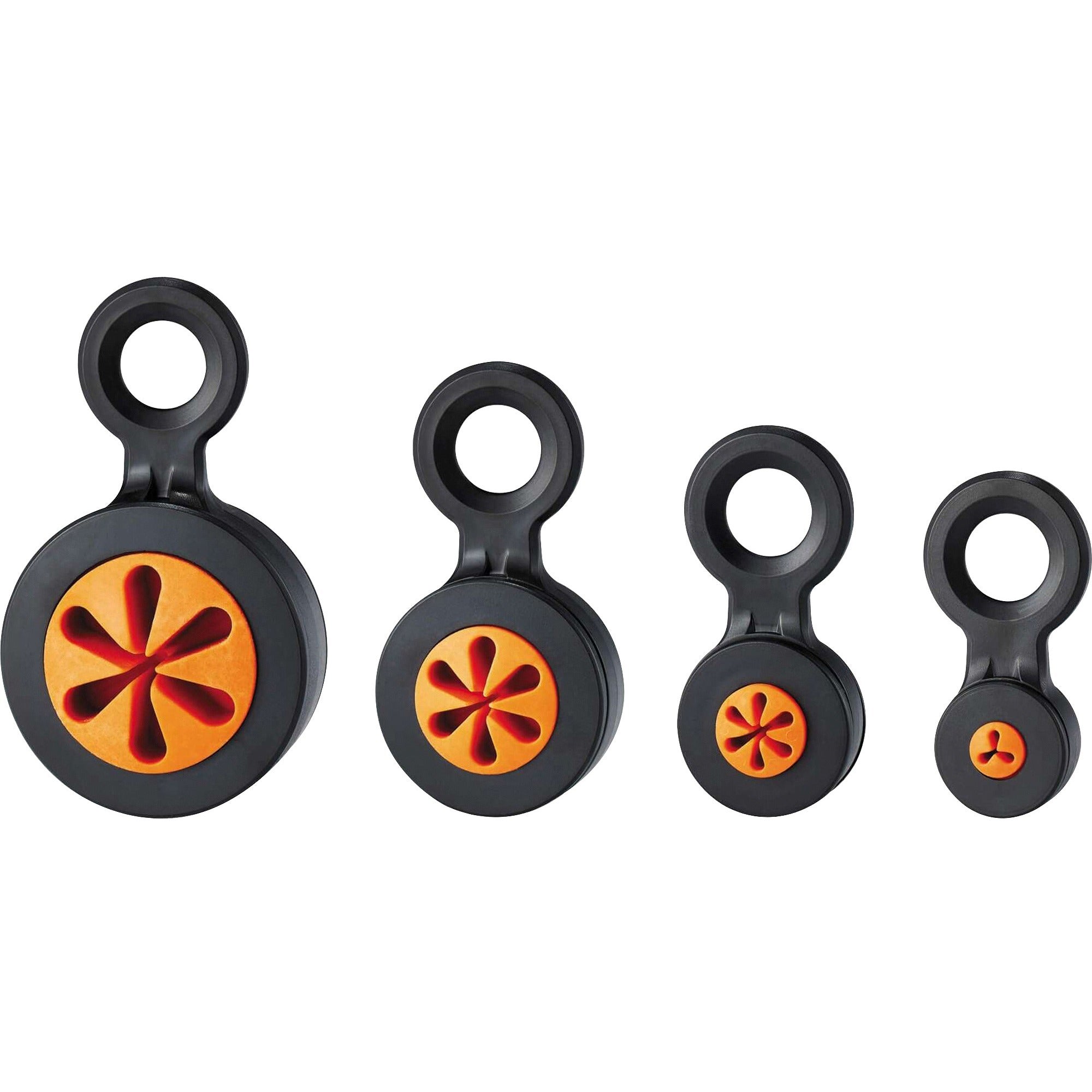 Ergodyne 3740 Hand Tool Attachment Trap - Slips, Orange/Black, ABS, 0.8" x 4", 4-Pack