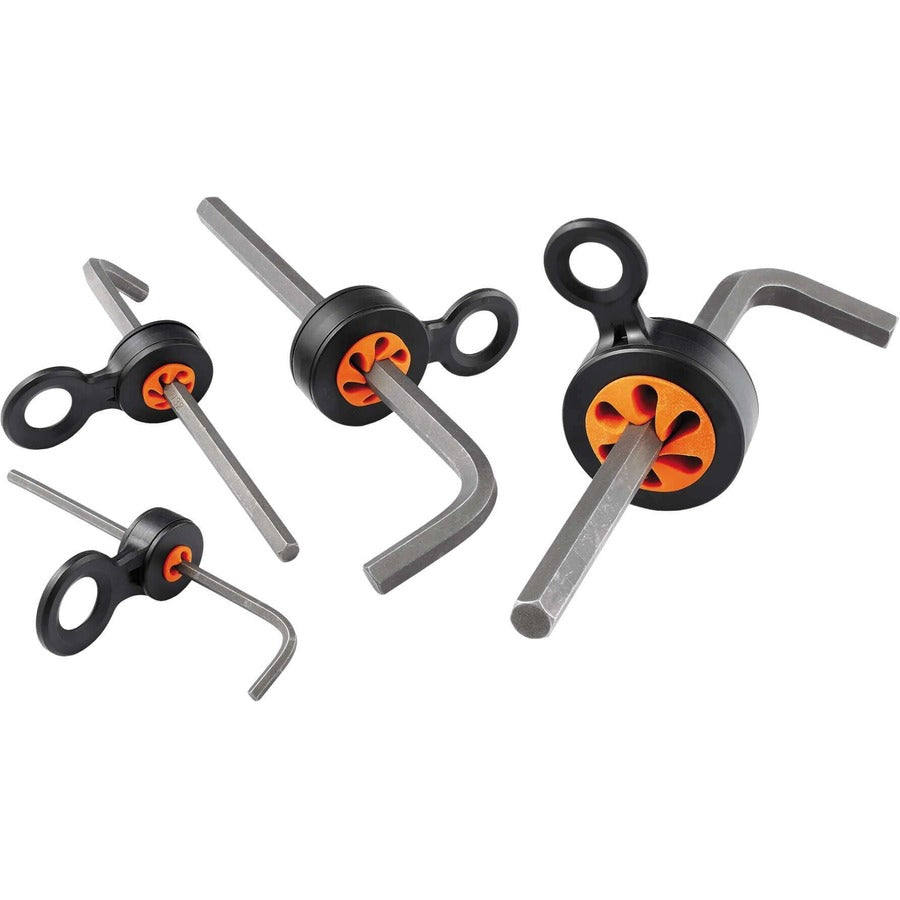 Ergodyne 3740 Hand Tool Attachment Trap - Slips, Orange/Black, ABS, 0.8" x 4", 4-Pack