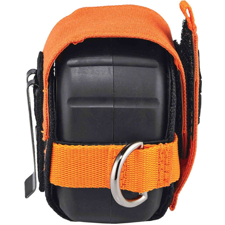 Ergodyne 3770 Tape Measure Holder / Belt Clip - 2.5" Height x 3.6" Width - Orange - Polyester, Stainless Steel - 1 Each