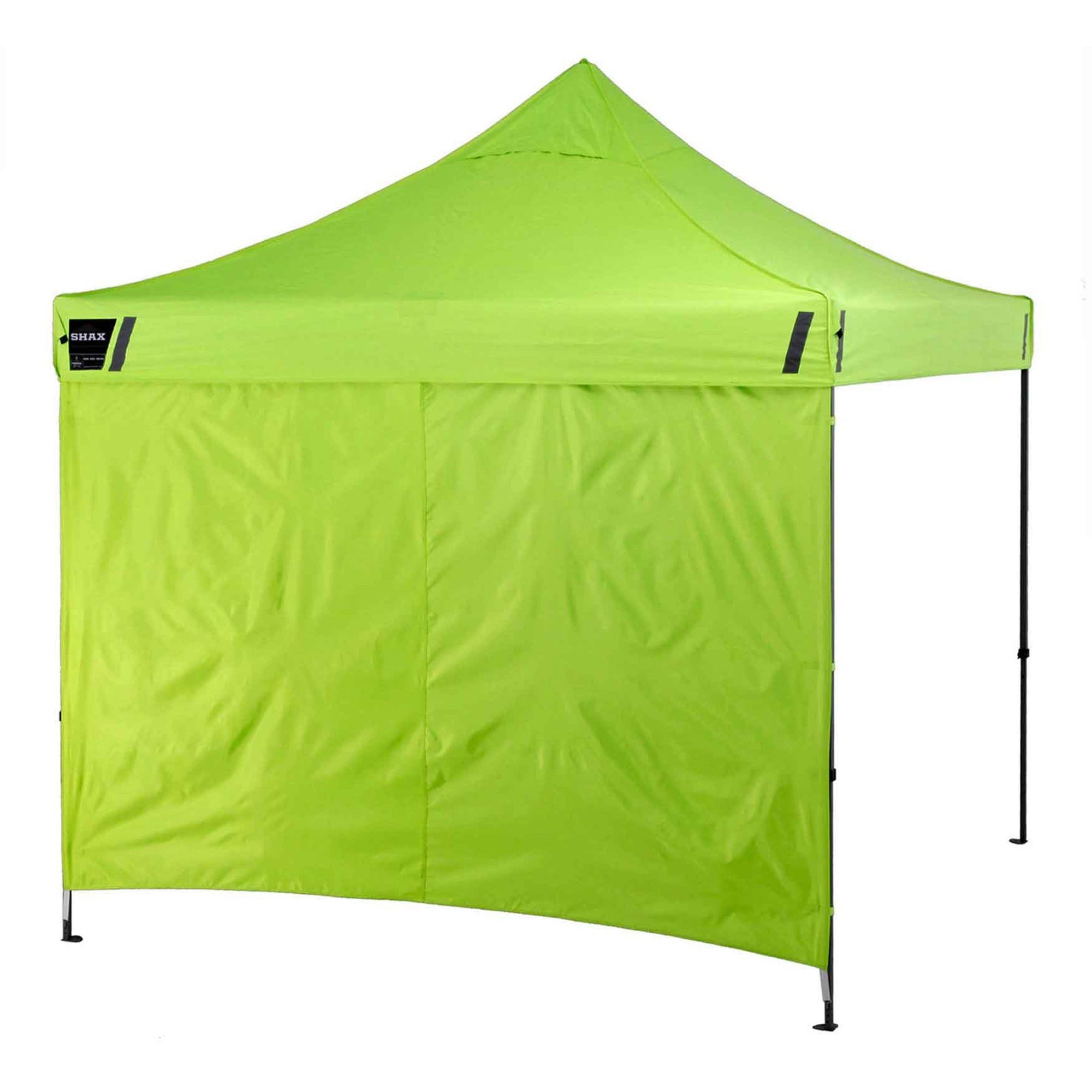 Ergodyne Shax 6098 Pop-up Tent Sidewall, 10ft x 10ft (3m x 3m), Lime, 1 Each