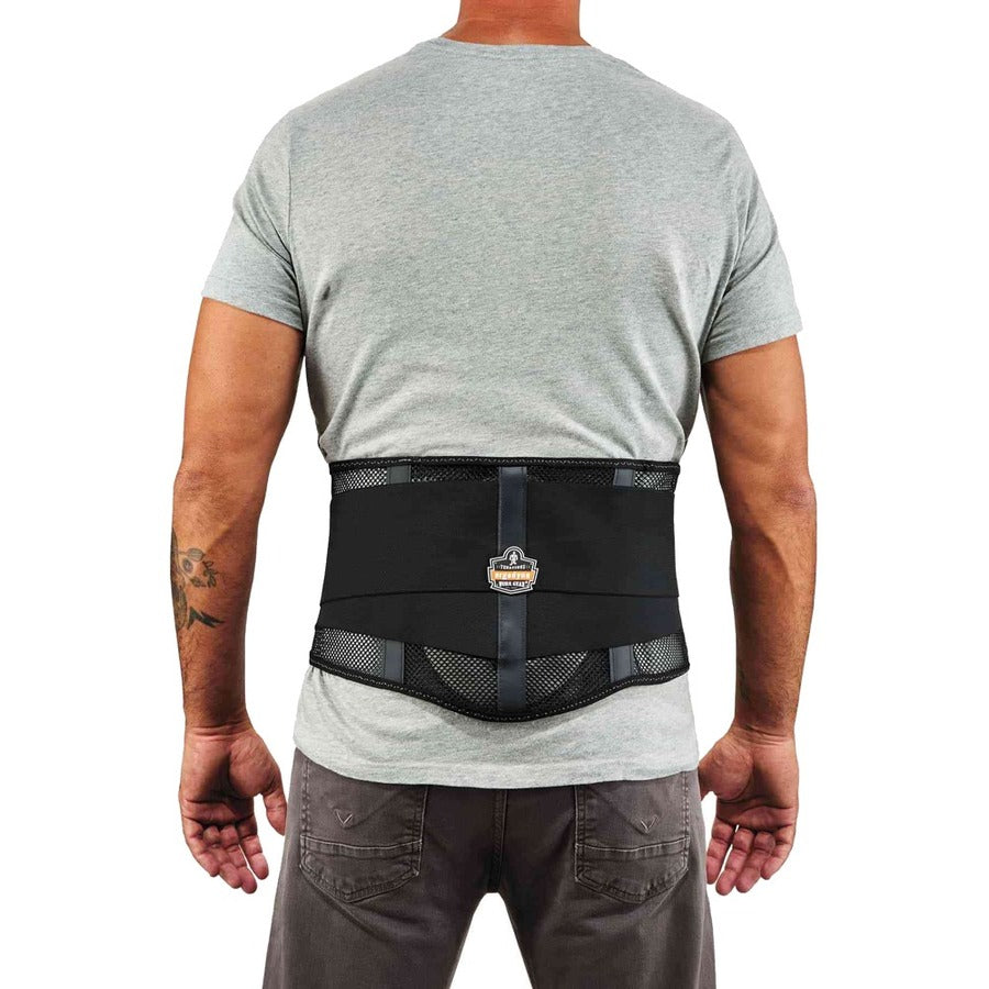 Ergodyne ProFlex 1051 Mesh Back Support with Lumbar Pad, Black, Mesh Fabric, Medium, 1 Each