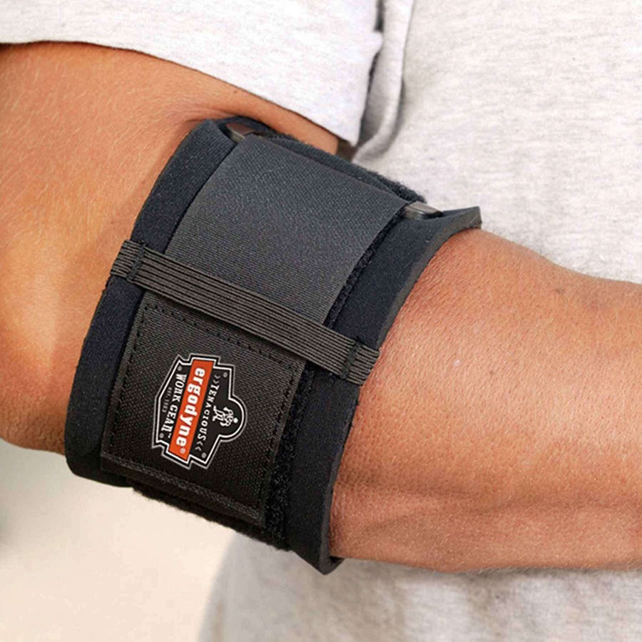 Ergodyne ProFlex 500 Elbow Support - Black - Nylon Laminated Neoprene - 1 Each