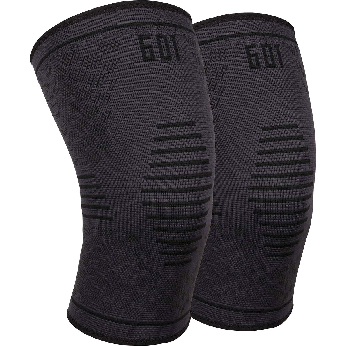 Ergodyne ProFlex 601 Knee Compression Sleeve - 14.17" to 16.54" Knee Circumference - Black - Silicone, Elastic - 1 Each