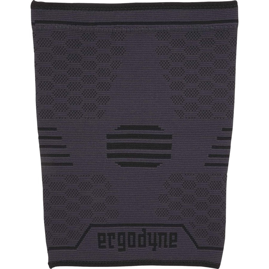 Ergodyne ProFlex 601 Knee Compression Sleeve - 14.17" to 16.54" Knee Circumference - Black - Silicone, Elastic - 1 Each