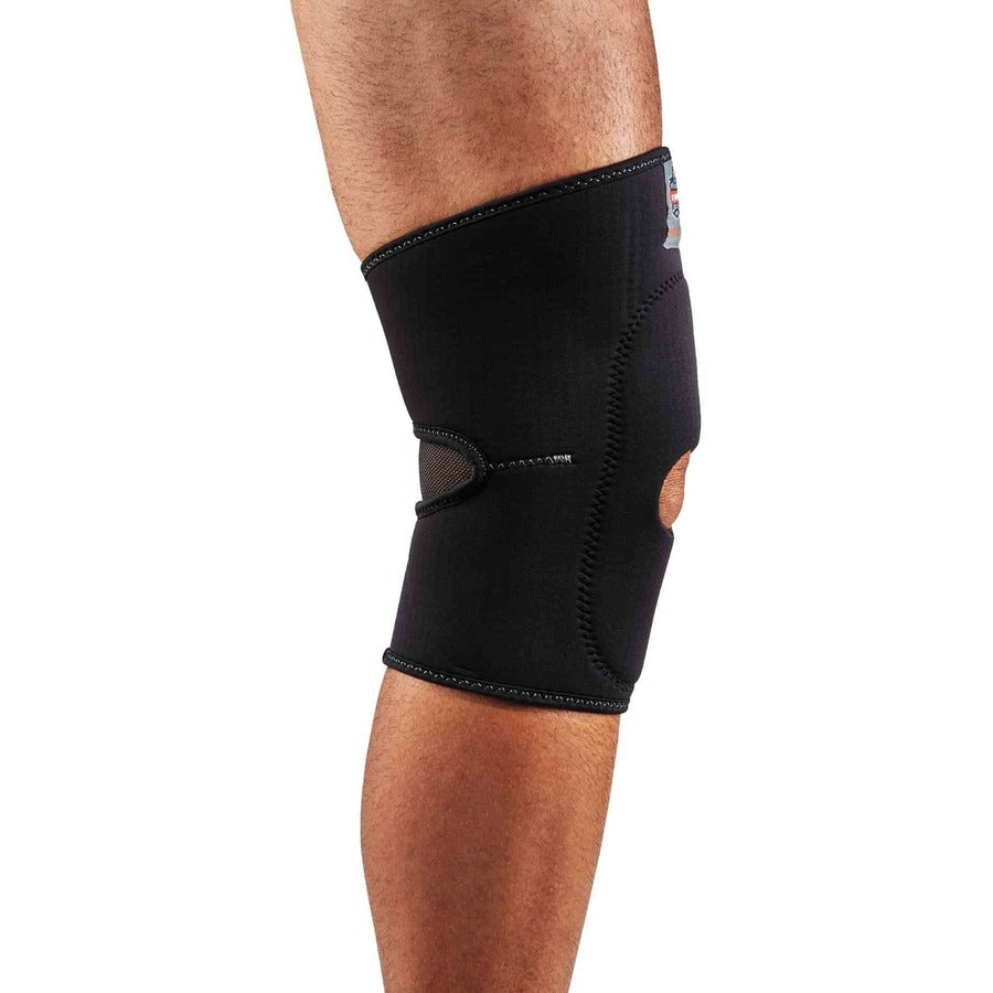 Ergodyne ProFlex 615 Knee Sleeve with Open Patella/Anterior Pad, Black, Neoprene/Spandex, Extra Large (XL), 1 Each