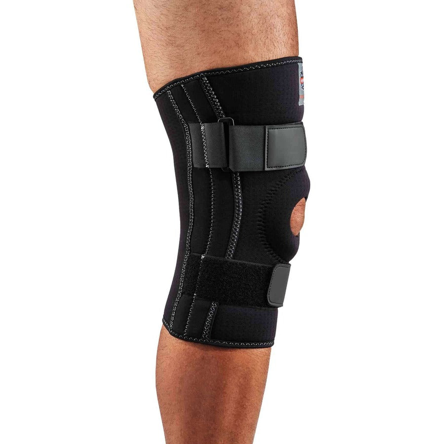 Ergodyne ProFlex 620 Knee Sleeve with Open Patella and Spiral Stays, Black, Neoprene, Small, 1 Each