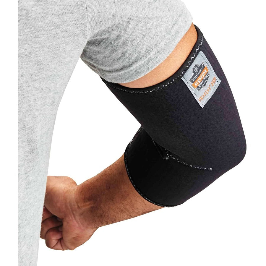Ergodyne ProFlex 650 Neoprene Elbow Sleeve, Large, 11"–12" Elbow Circumference, Black, Neoprene/Spandex, 1 Each