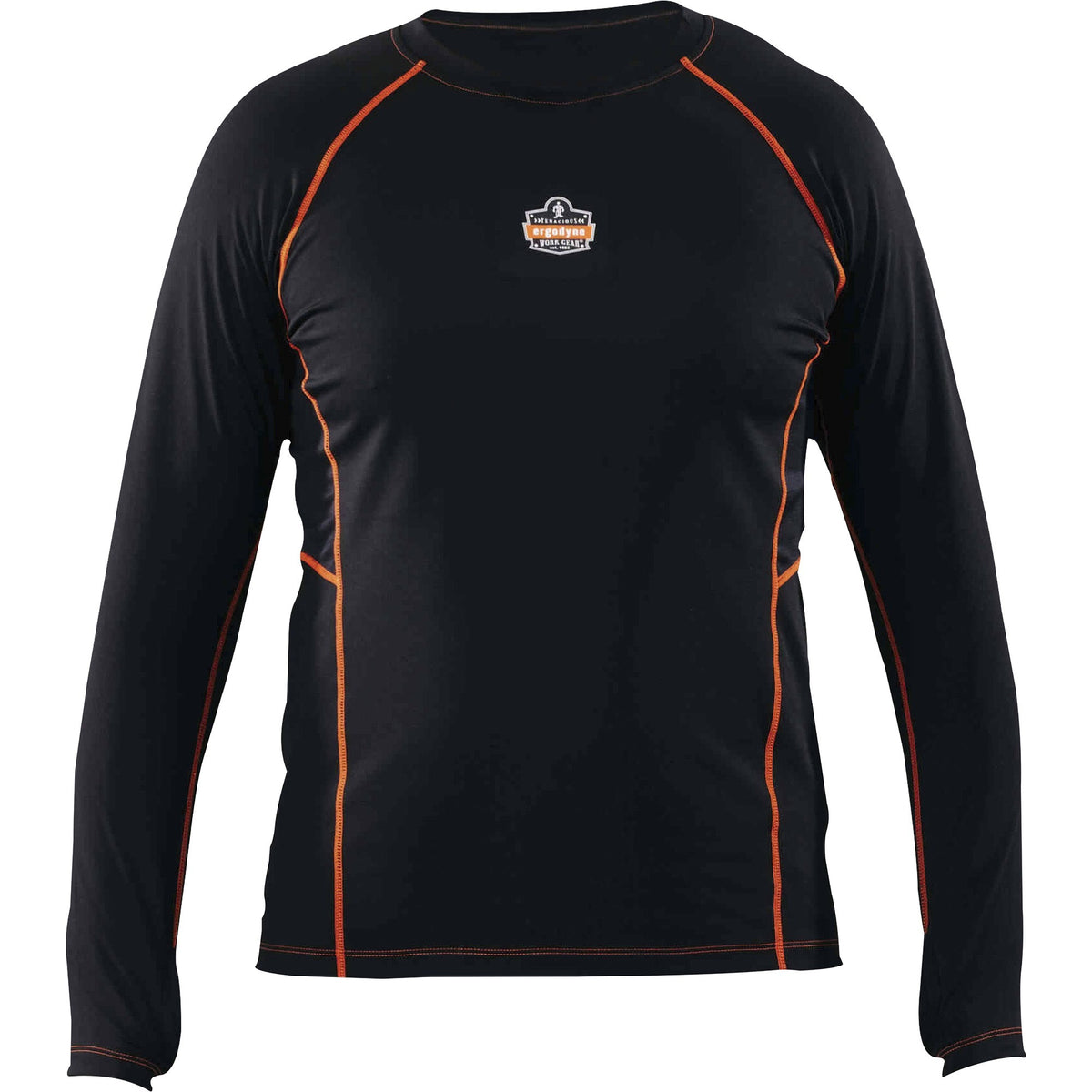 Ergodyne 6435 Thermal Base Layer Long Sleeve Shirt, Medium, Black, Fabric, 1 Each