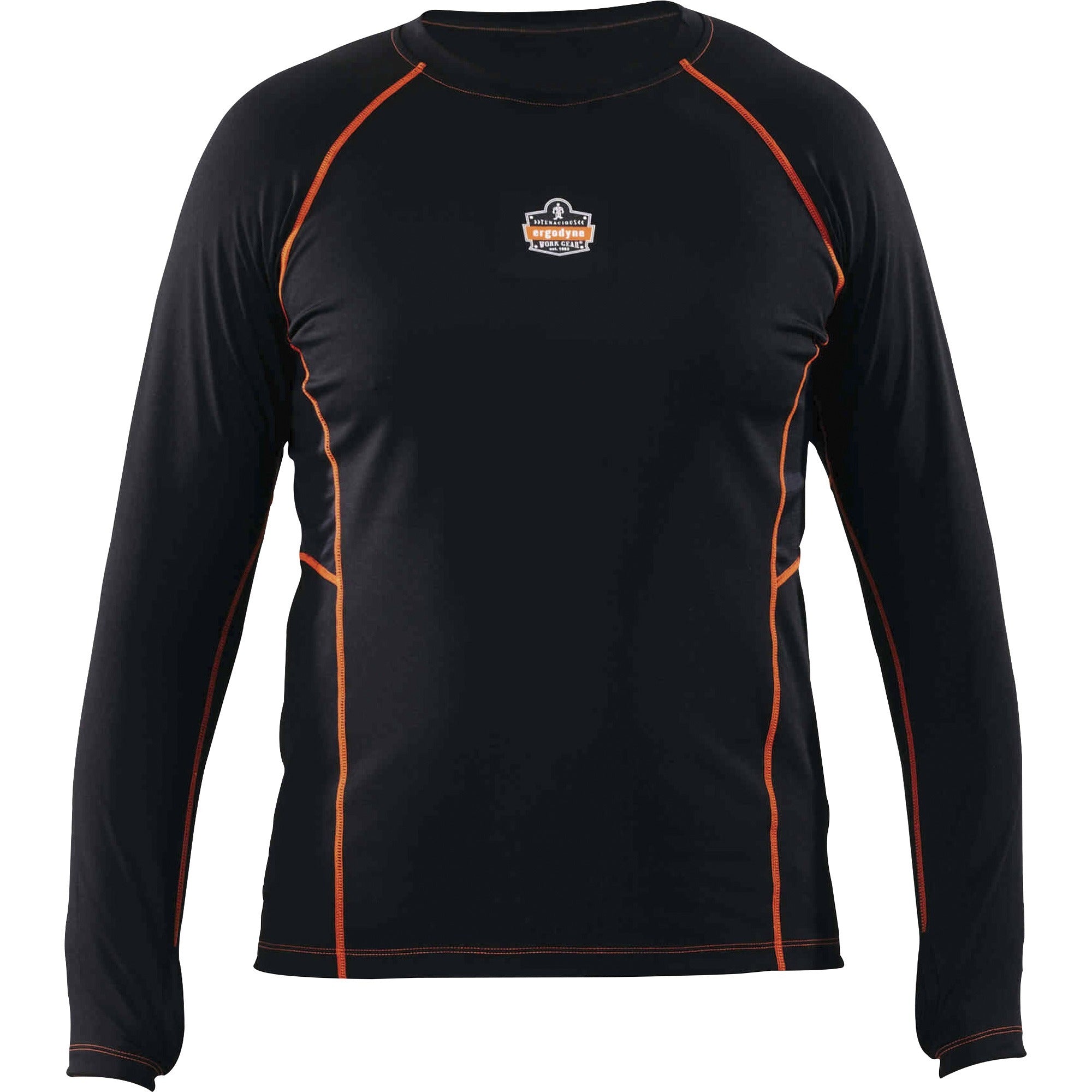 Ergodyne 6435 Thermal Base Layer Long Sleeve Shirt, Extra Large (XL), Black, 1 Each