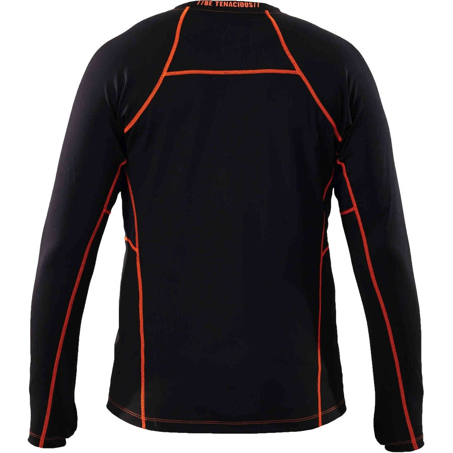Ergodyne 6435 Thermal Base Layer Long Sleeve Shirt, Extra Large (XL), Black, 1 Each