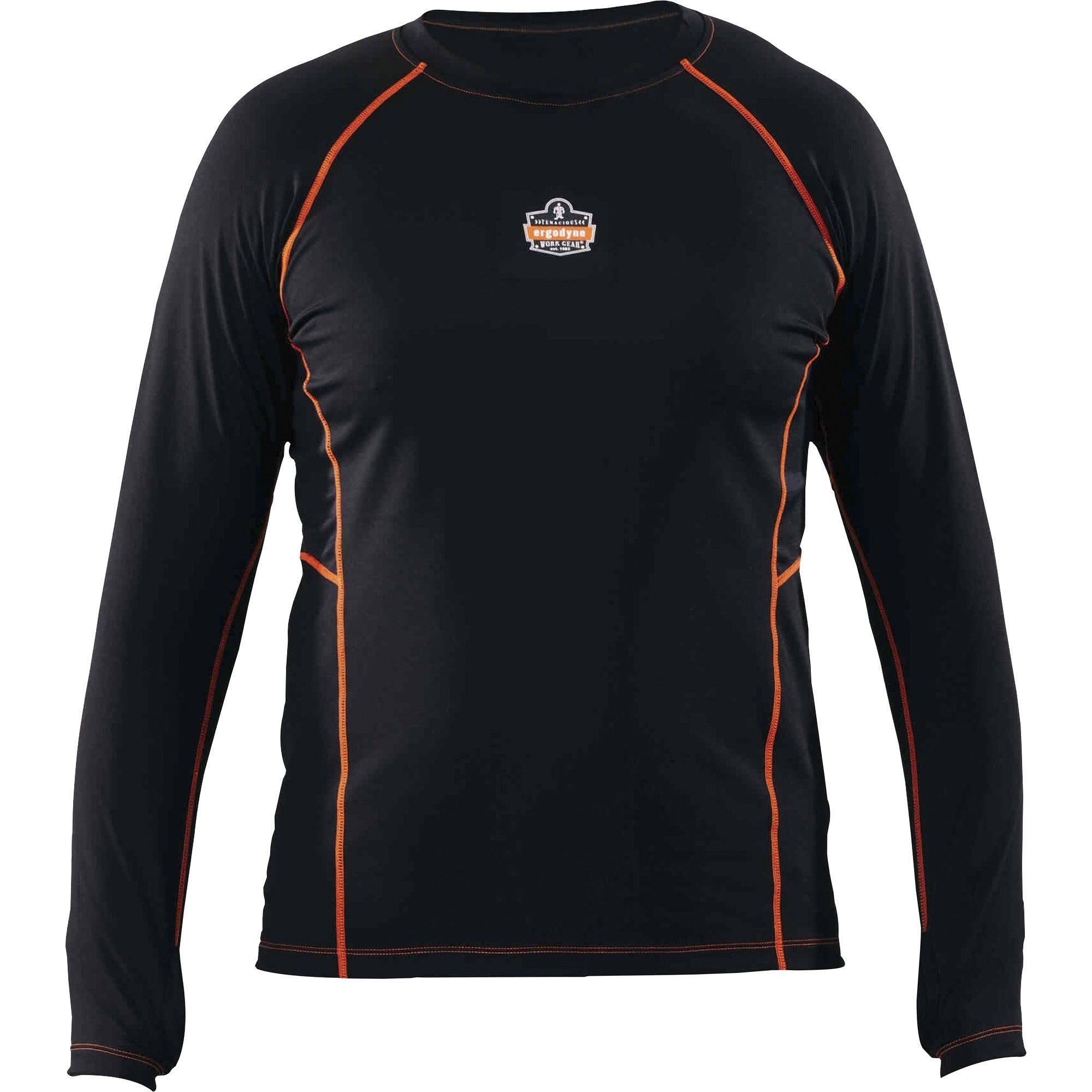 Ergodyne 6435 Thermal Base Layer Long Sleeve Shirt, 2XL, Black, 1 Each