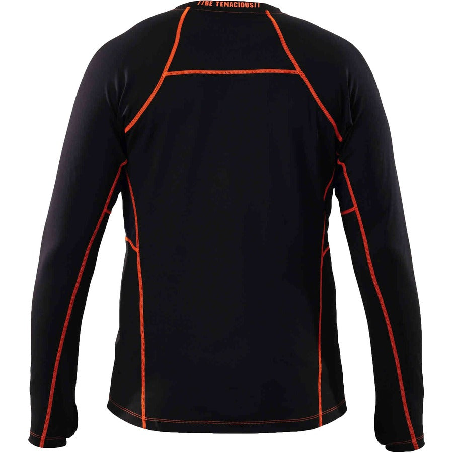 Ergodyne 6435 Thermal Base Layer Long Sleeve Shirt, 2XL, Black, 1 Each