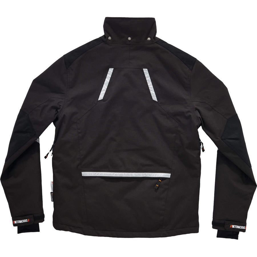 Ergodyne 6466 Thermal Jacket, Large, Black, Nylon, 1 Each
