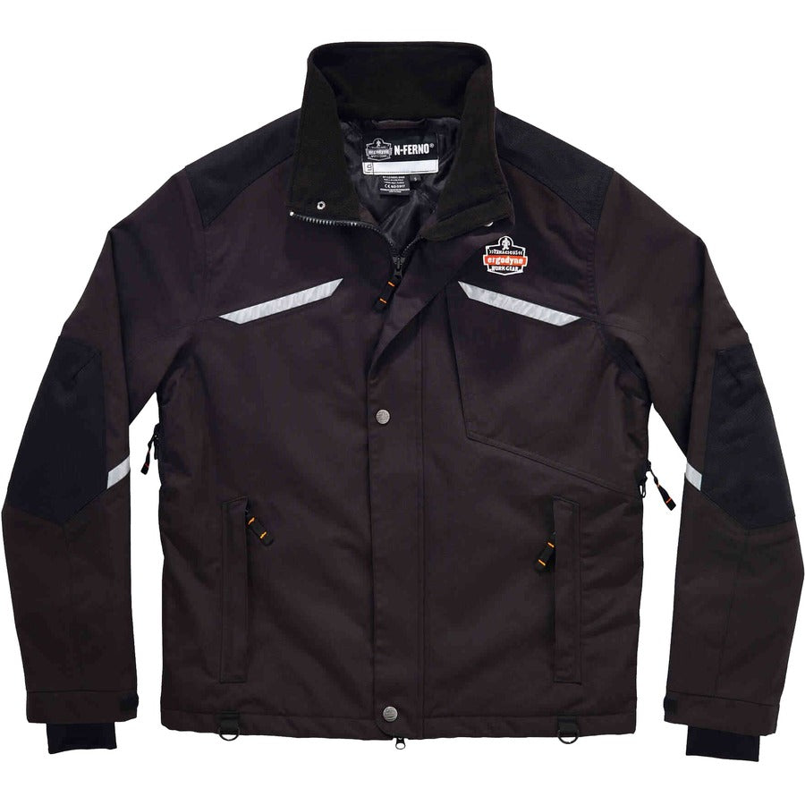 Ergodyne 6466 Thermal Jacket, Extra Large (XL), Black Nylon, 1 Each