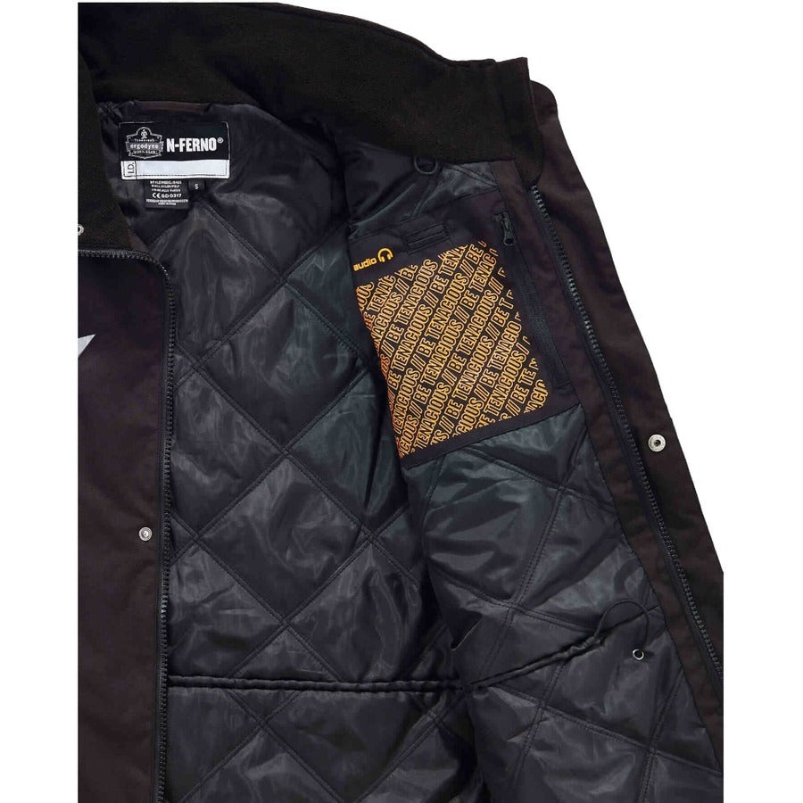 Ergodyne 6466 Thermal Jacket, 2XL, Black, Nylon, Pack of 1