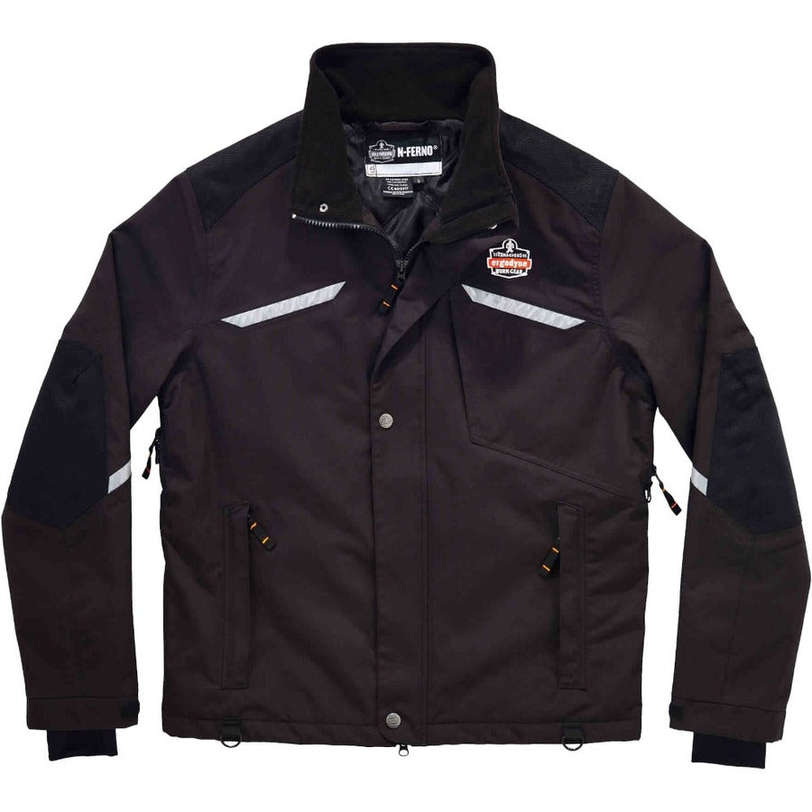 Ergodyne 6466 Thermal Jacket, 2XL, Black, Nylon, Pack of 1