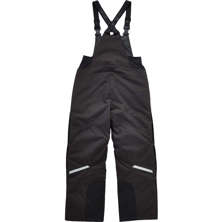 Ergodyne 6471 Thermal Bib Overalls, Small, Black, 1600D & 500D Nylon, 1 Each