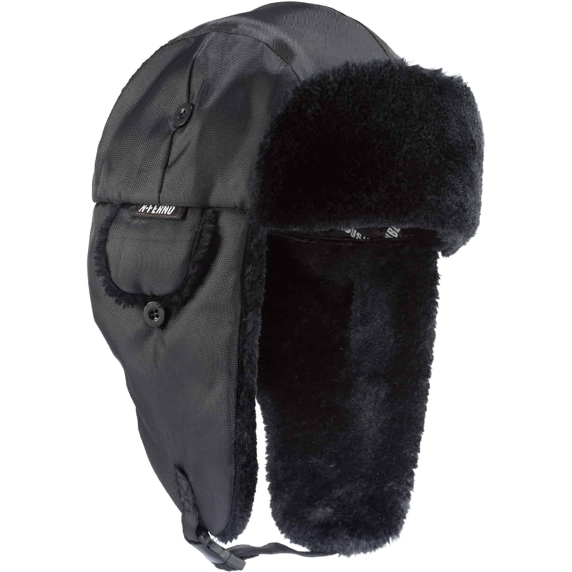 Ergodyne 6802 Classic Trapper Hat, Small/Medium, Black, 1 Each