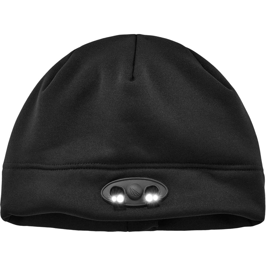 Ergodyne N-Ferno 6804 Skull Cap Beanie Hat with LED Lights, Fleece, Black, 1 Each
