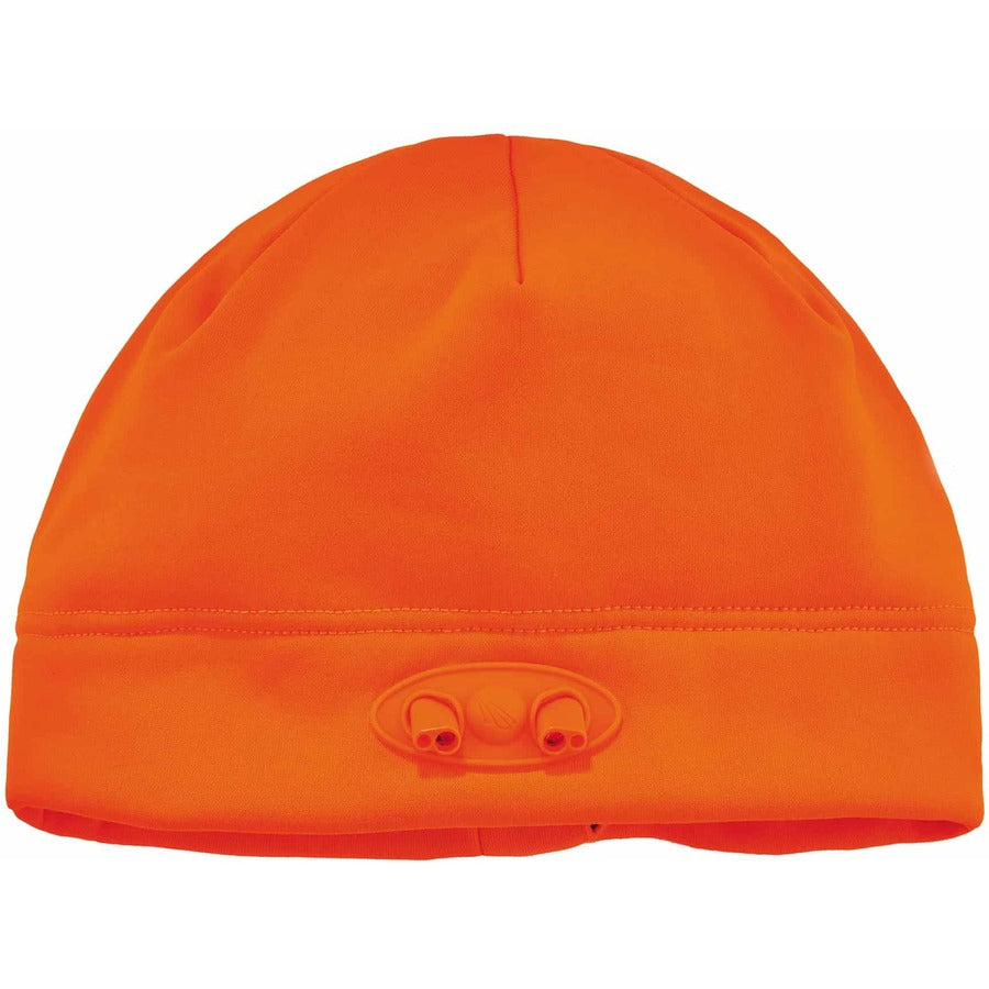 Ergodyne N-Ferno 6804 Skull Cap Beanie Hat with LED Lights, Fleece, Orange, 1 Each