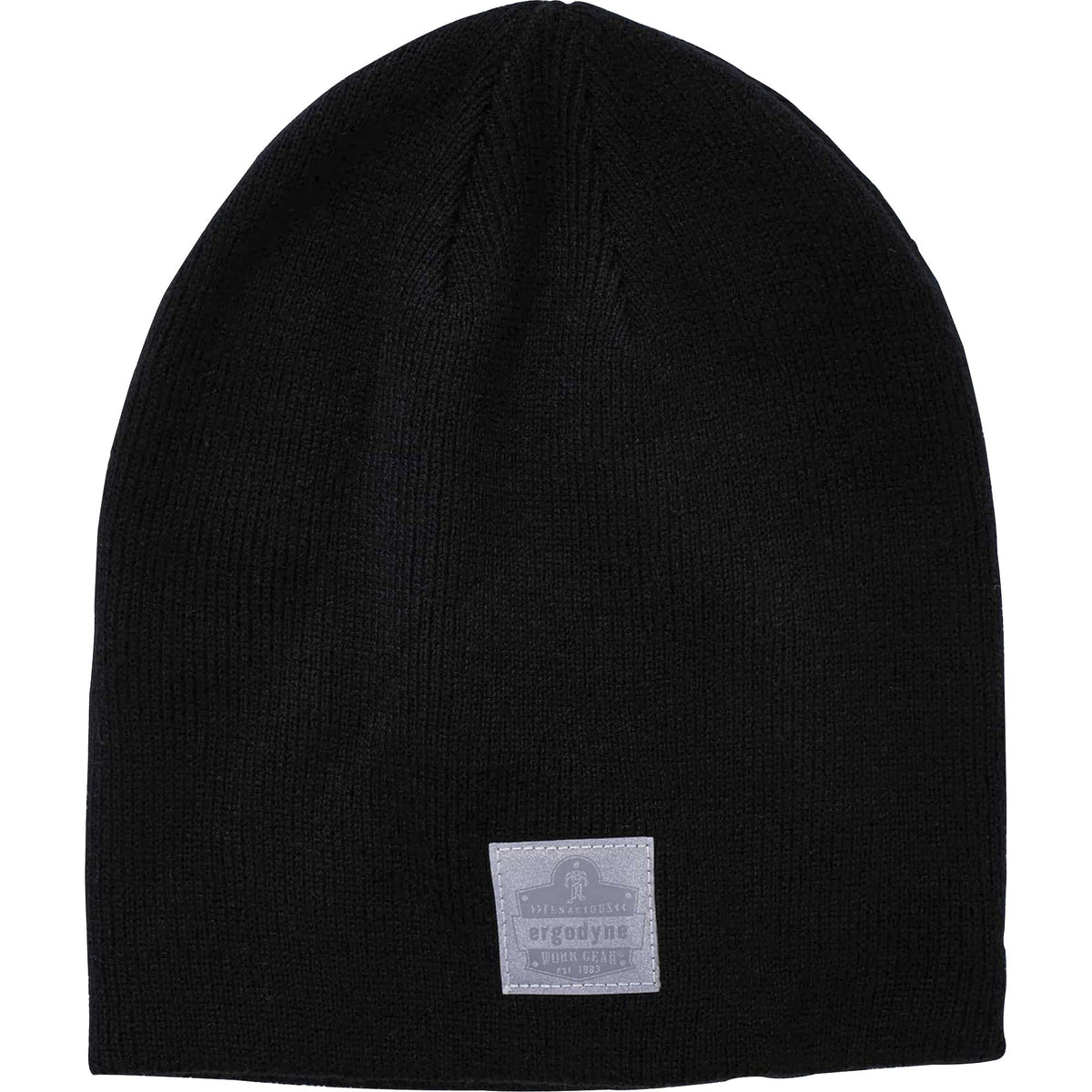 Ergodyne 6812 Ribbed Knit Beanie, Acrylic, Black, Pack of 6