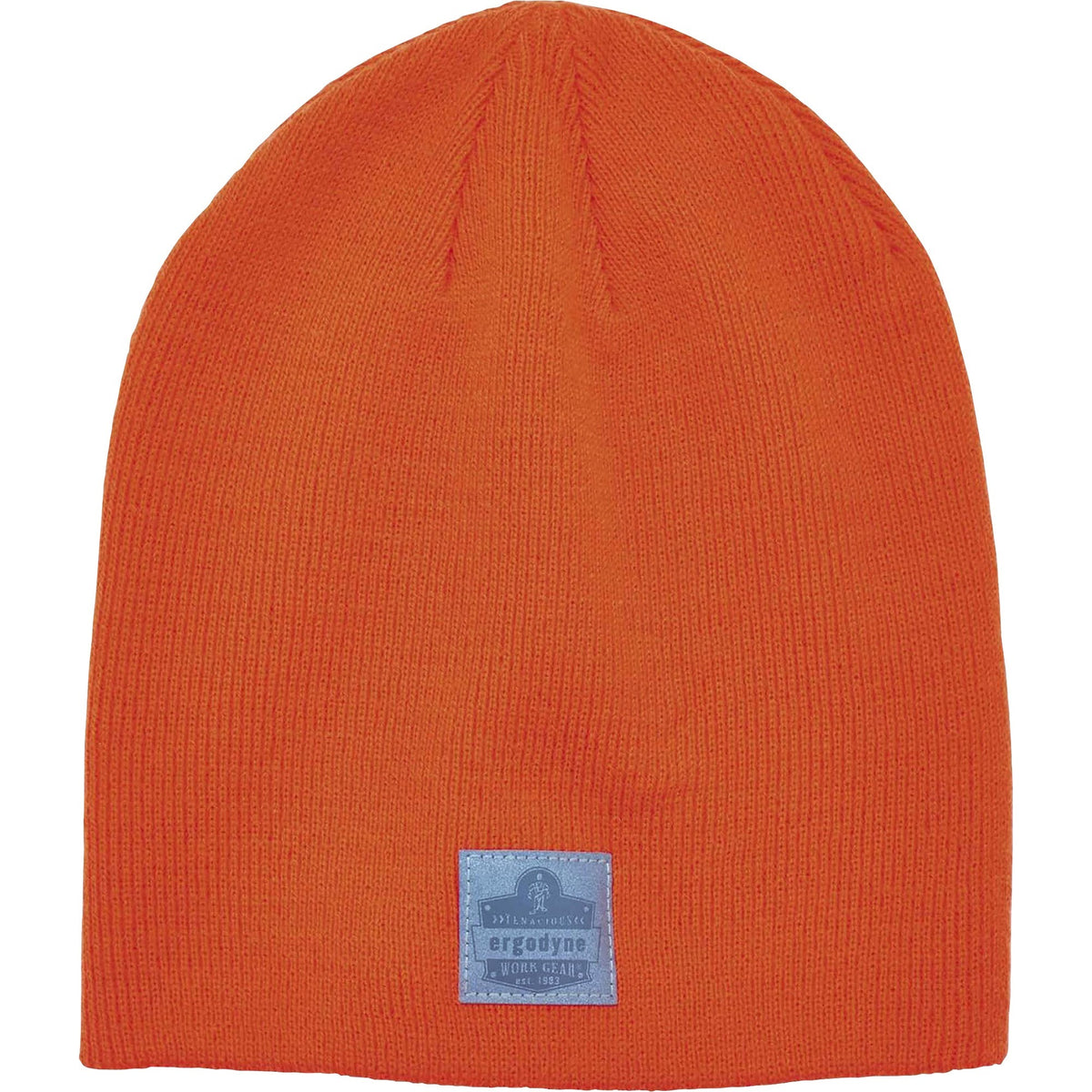 Ergodyne 6812 Ribbed Knit Beanie, Acrylic, Orange, Pack of 6
