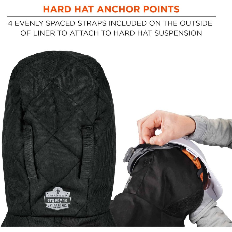Ergodyne 6878 Winter Hard Hat Liner w/ Neoprene Mouthpiece Kit - 3-Layer