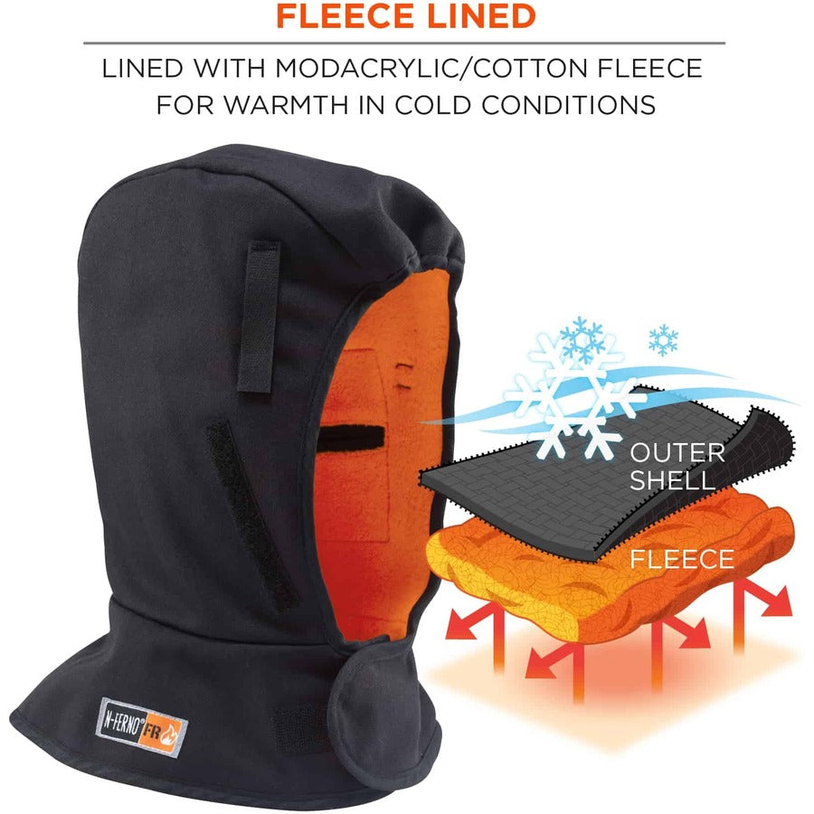 Foam, Cotton, Fleece, Elastic - Black