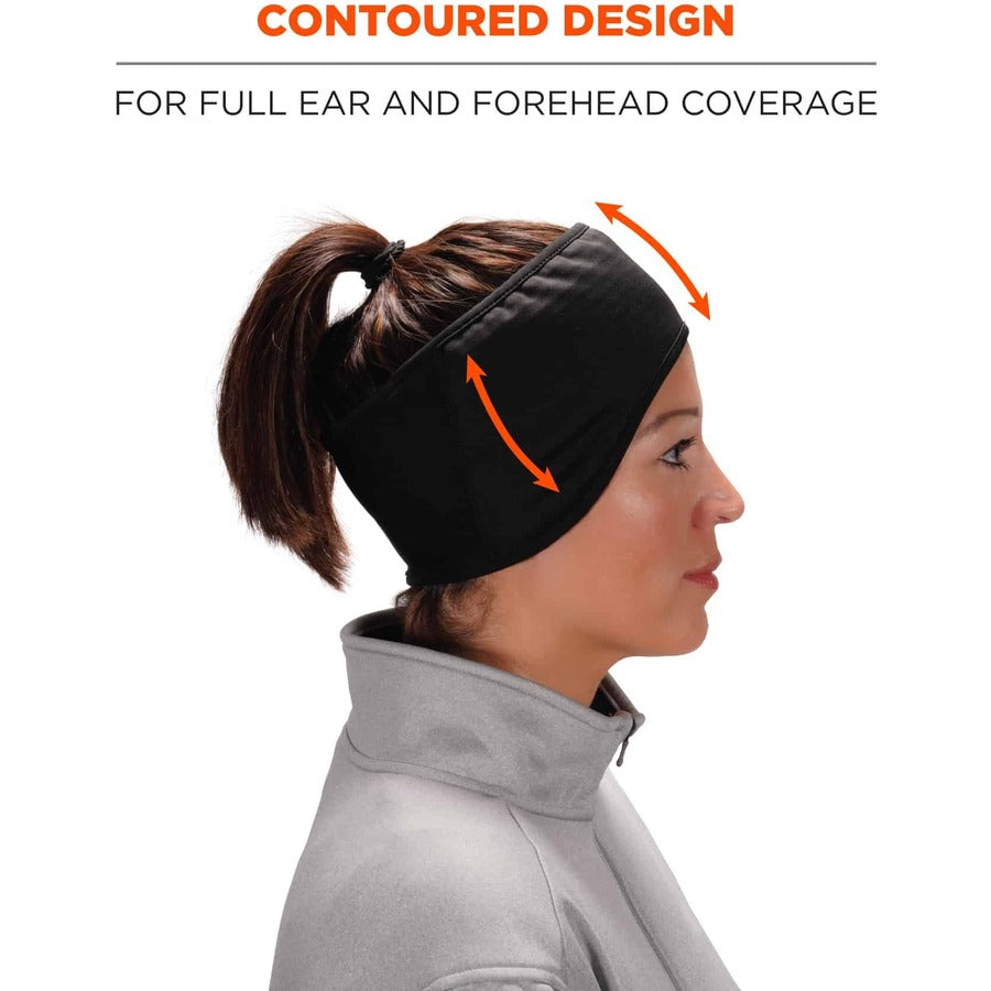 Adjustable - 8.5" Height x 0.5" Width x 7.3" Length - Black - Spandex, Polyester, Fleece - 1 Each