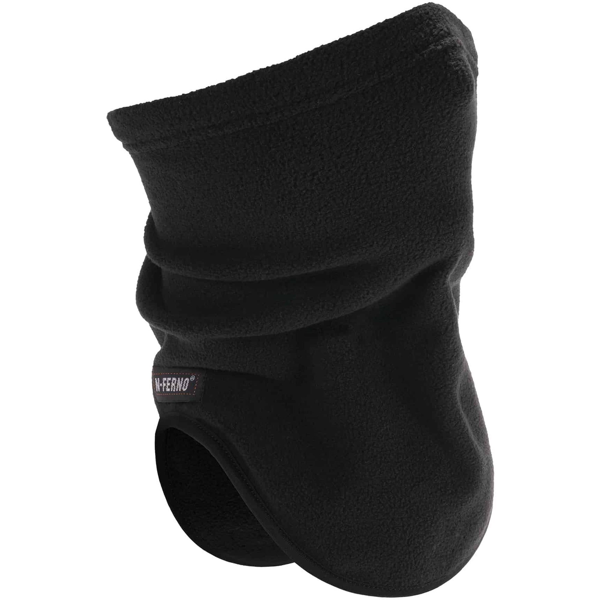 Ergodyne 6960 Fleece Neck Gaiter, Black, Fleece Material, 1 Each
