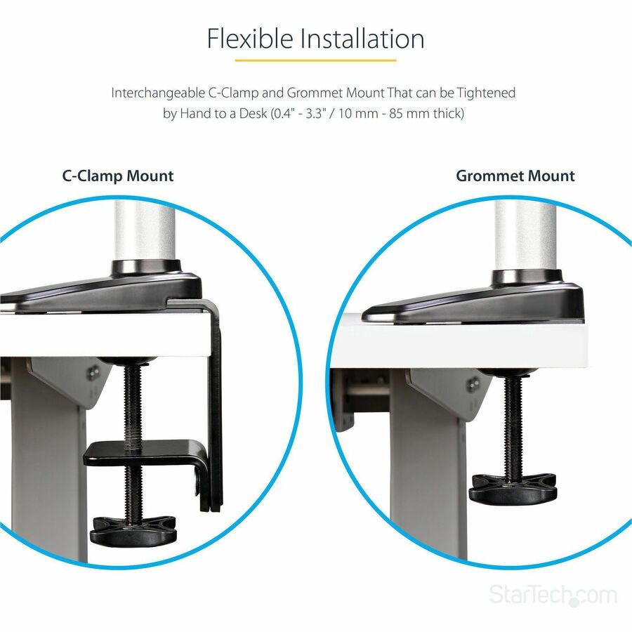 StarTech.com Mounting Arm for Notebook, Monitor - Black