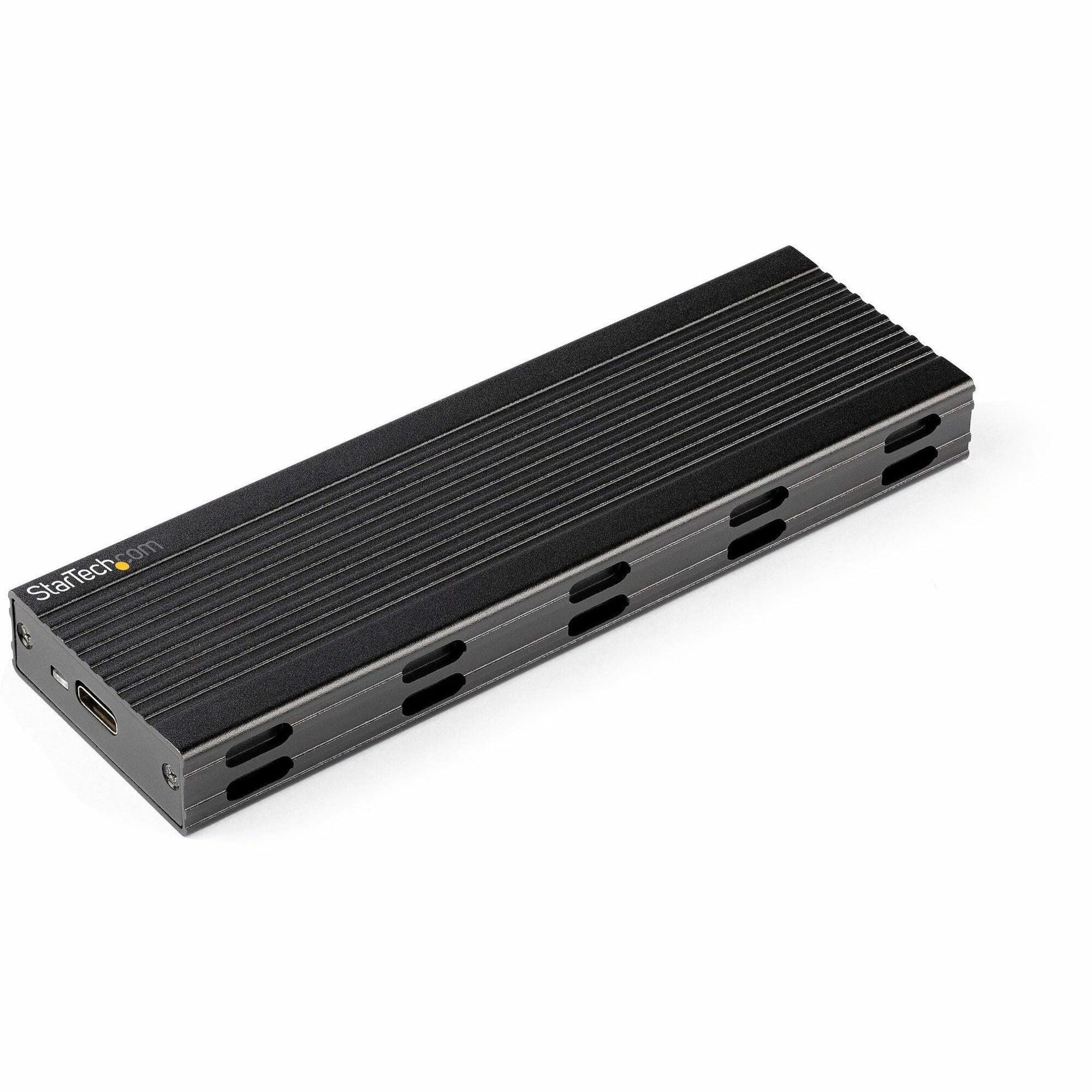 StarTech.com Drive Enclosure - USB 3.2 (Gen 2) Type C Host Interface - UASP Support External - Black