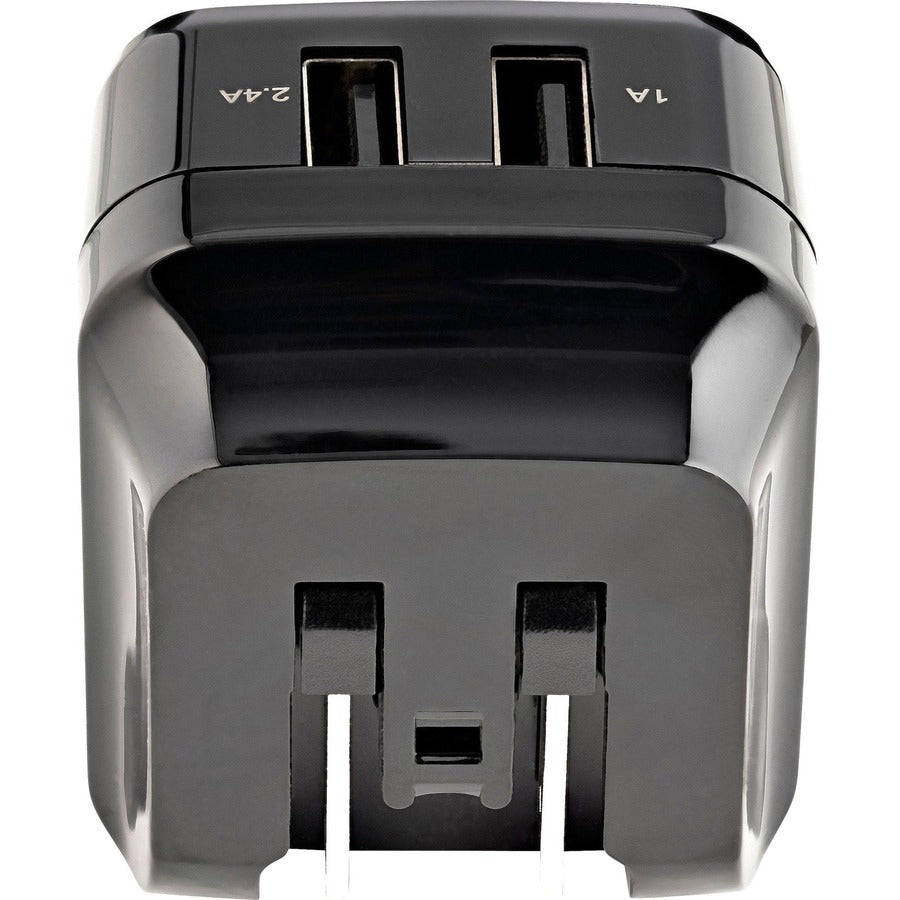 StarTech.com AC Adapter, 17W, 120V/230V AC Input, 5V DC Output, 2.40A, Dual USB Ports, Black, 1 Each
