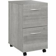 Bush Business Furniture Studio C 2 Drawer Mobile File Cabinet, Platinum Gray, Thermofused Laminate, 27.7"H x 15.7"W x 20.2"D, 1 Each