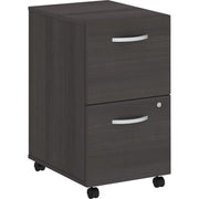 Bush Business Furniture Studio C 2 Drawer Mobile File Cabinet, Storm Gray, Thermofused Laminate, 27.7"H x 15.7"W x 20.2"D, 1 Each