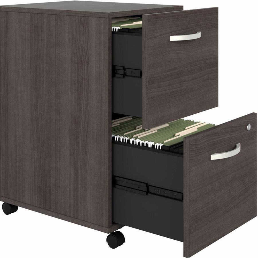Bush Business Furniture Studio C 2 Drawer Mobile File Cabinet, Storm Gray, Thermofused Laminate, 27.7"H x 15.7"W x 20.2"D, 1 Each