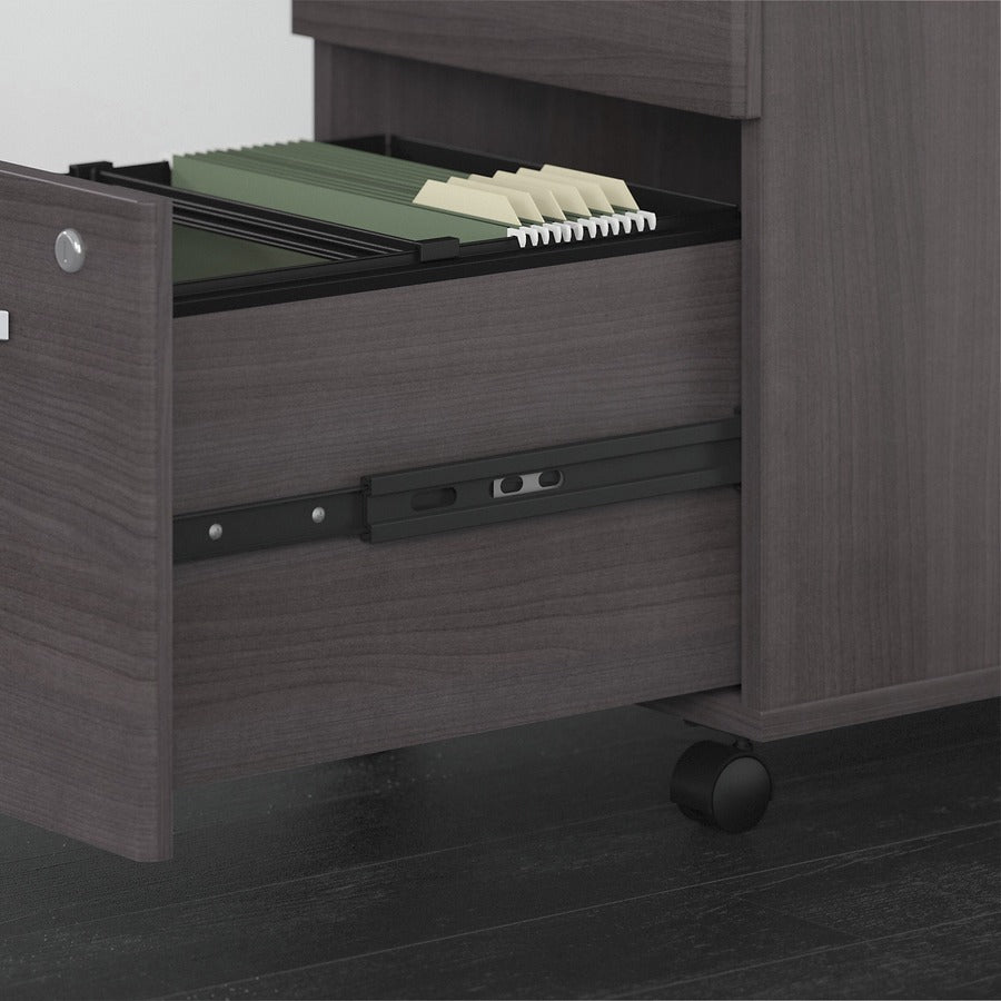 Bush Business Furniture Studio C 2 Drawer Mobile File Cabinet, Storm Gray, Thermofused Laminate, 27.7"H x 15.7"W x 20.2"D, 1 Each