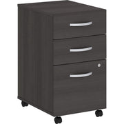 Bush Business Furniture Studio C 3 Drawer Mobile File Cabinet, Storm Gray, Thermofused Laminate, 27.8"H x 15.7"W x 20.2"D, 1 Each