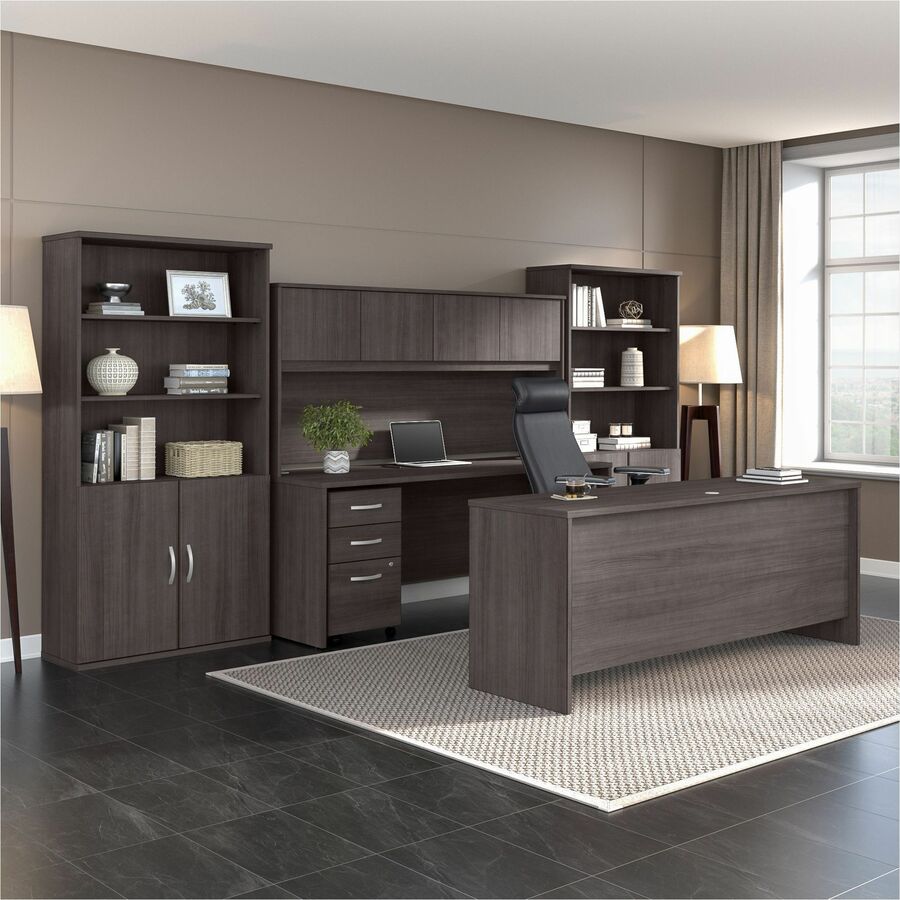 Bush Business Furniture Studio C 3 Drawer Mobile File Cabinet, Storm Gray, Thermofused Laminate, 27.8"H x 15.7"W x 20.2"D, 1 Each