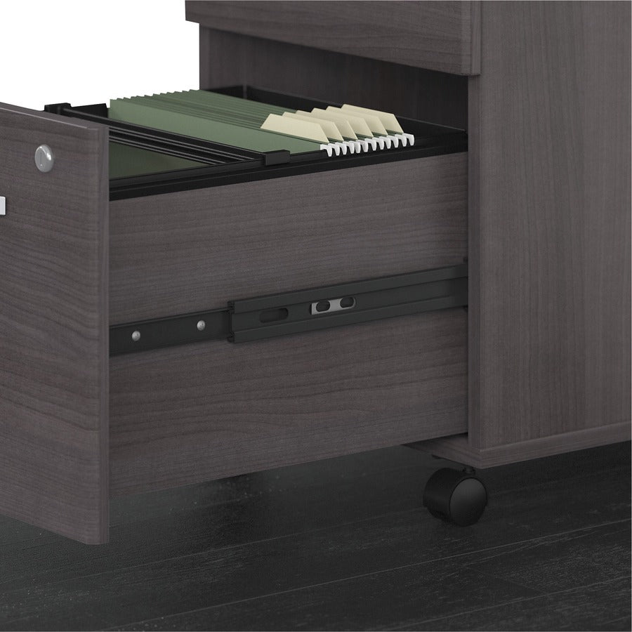 Bush Business Furniture Studio C 3 Drawer Mobile File Cabinet, Storm Gray, Thermofused Laminate, 27.8"H x 15.7"W x 20.2"D, 1 Each