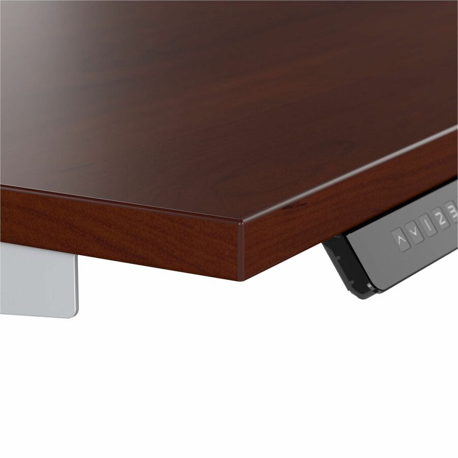 Bush Business Furniture Move 40 Series 48w x 24d Electric Height Adjustable Standing Desk, Hansen Cherry Top, Silver T-shaped Base, 2 Legs, 176 lb Capacity, 24"-48" Height Range, 1 Each